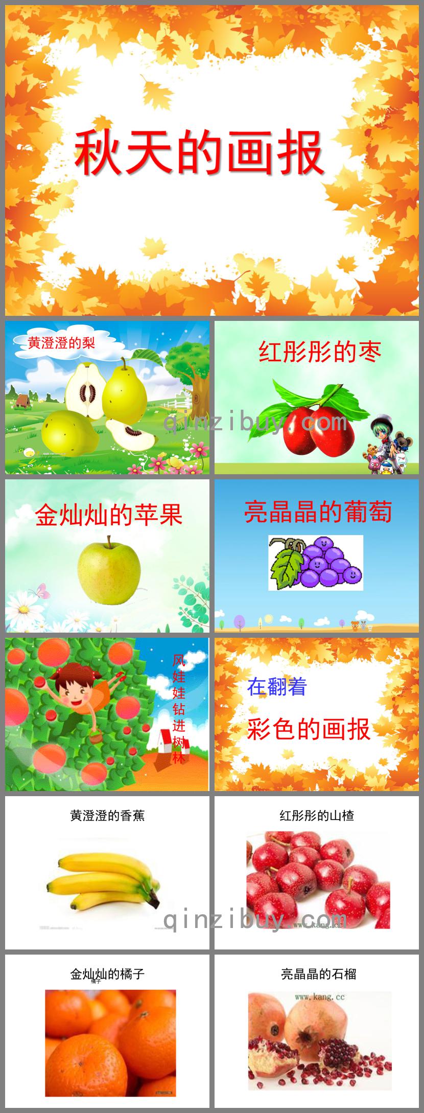 幼兒園秋天的畫報PPT課件