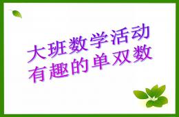 大班數學活動有趣的單雙數PPT課件