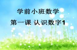 學(xué)前小班數(shù)學(xué)認(rèn)識數(shù)字1PPT課件
