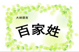 大班語言百家姓PPT課件