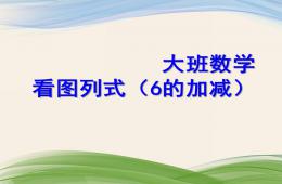 大班數(shù)學(xué)看圖列式PPT課件