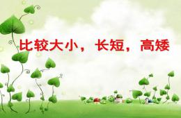 學前班數(shù)學比較大小-長短-高矮PPT課件