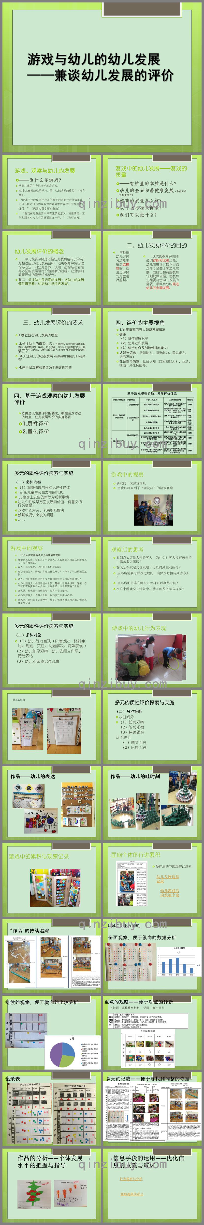 幼兒園游戲觀察的幼兒發展評價培訓PPT課件