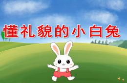小班社會活動懂禮貌的小白兔PPT課件音樂