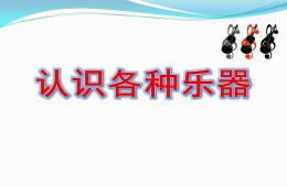 幼兒園音樂認(rèn)識各種樂器PPT課件