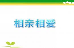 中班主題相親相愛PPT課件