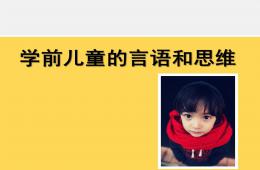 學前兒童的言語和思維PPT課件