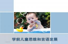 學前兒童的思維與言語發展PPT課件