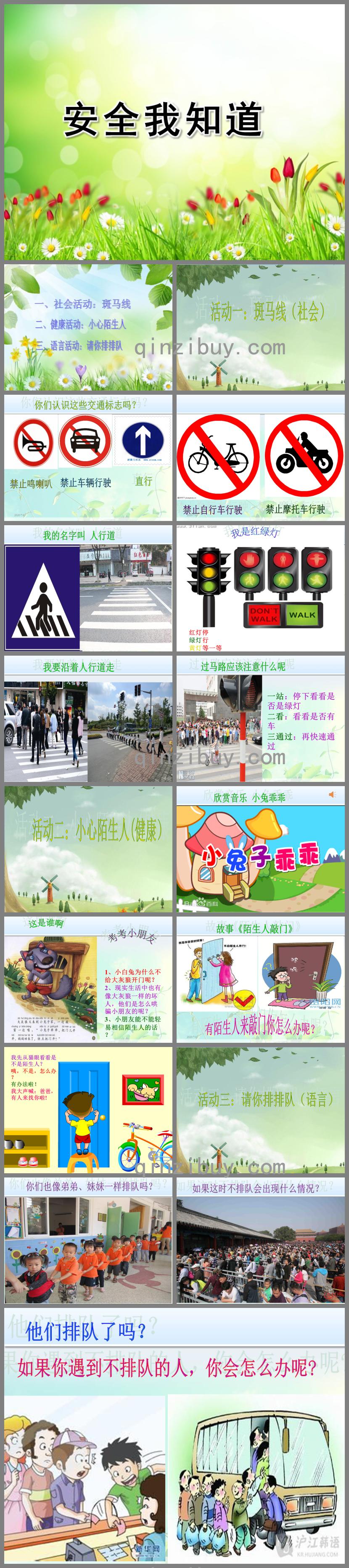 中班主題活動安全我知道PPT課件