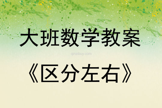 大班數學活動區分左右教案反思