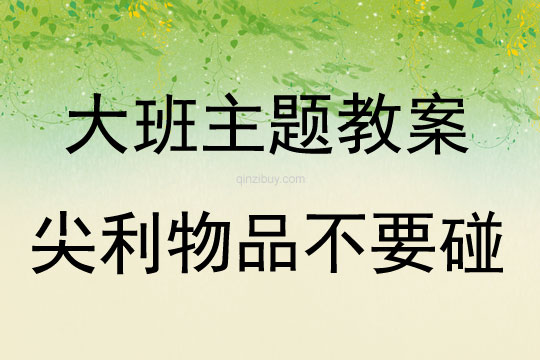 大班主題活動(dòng)教案：尖利物品不要碰教案