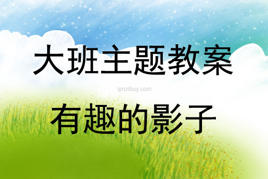 大班主題有趣的影子教案反思