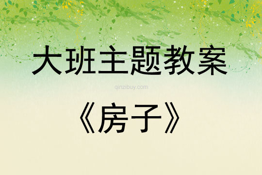 大班主題活動教案：房子教案