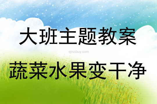 大班主題活動教案：蔬菜水果變干凈教案