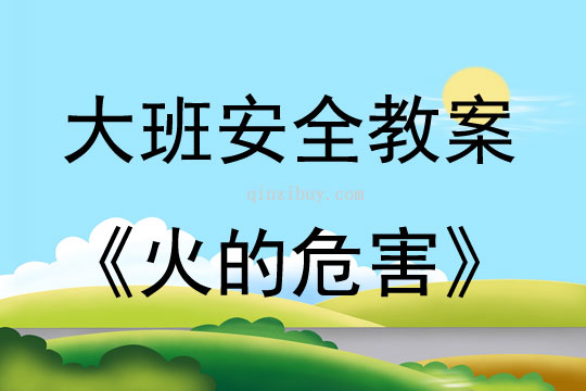 大班安全火的危害教案反思
