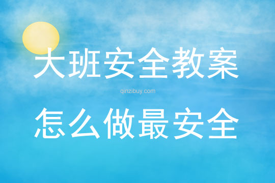 大班安全活動(dòng)教案：怎么做最安全教案(附教學(xué)反思)