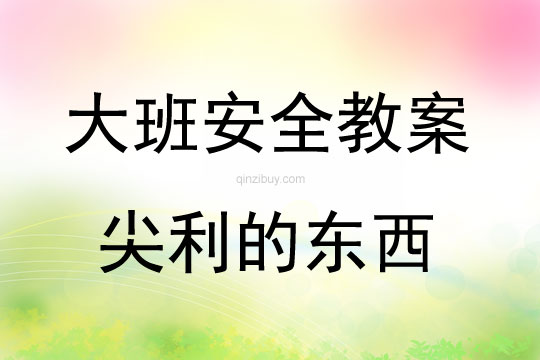 大班安全活動教案：尖利的東西教案