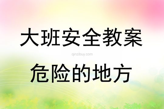 大班安全活動教案:危險的地方教案(附教學反思)