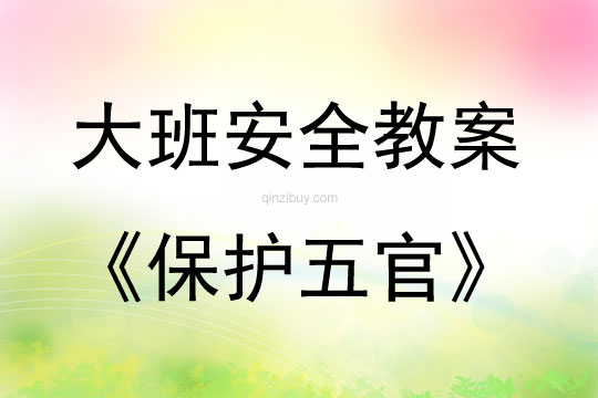 大班安全活動教案：保護五官教案(附教學反思)