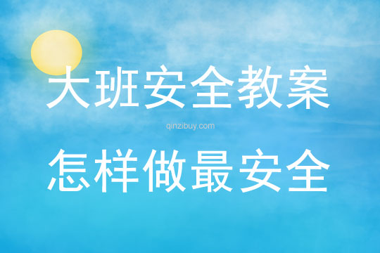 大班安全怎樣做最安全教案反思