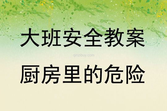 大班安全活動教案：廚房里的危險教案
