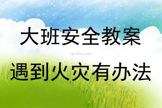 大班安全遇到火災有辦法教案