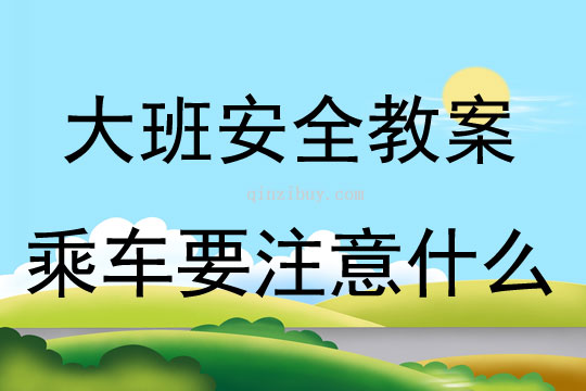 大班安全活動(dòng)教案：乘車要注意什么教案(附教學(xué)反思)