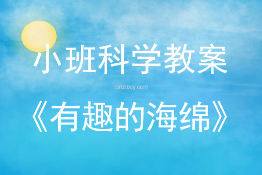 小班科學教案：有趣的海綿小班科學教案：有趣的海綿