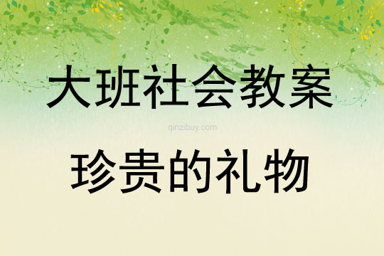 大班社會(huì)活動(dòng)珍貴的禮物教案反思