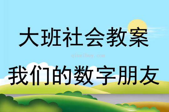 大班社會活動我們的數字朋友教案反思
