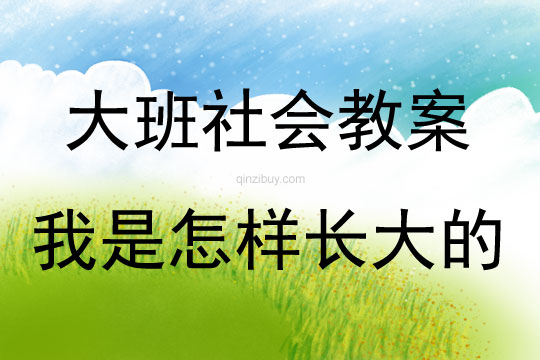大班社會活動我是怎樣長大的教案反思