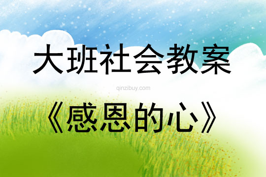 大班社會活動感恩的心教案反思