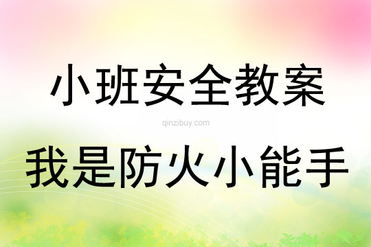 小班安全我是防火小能手教案