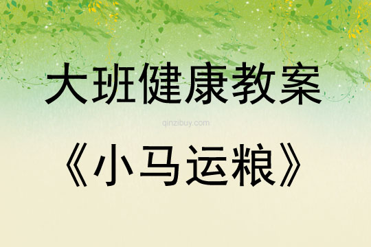 大班健康活動小馬運糧教案反思
