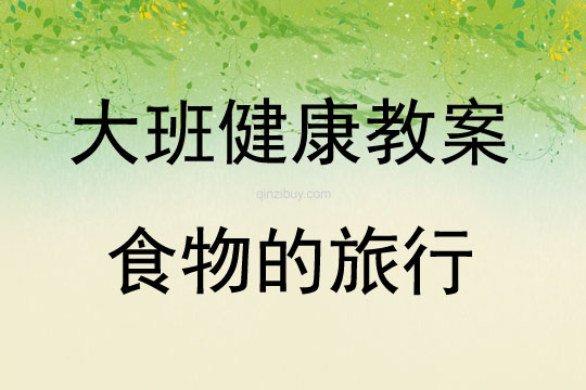 大班健康食物的旅行教案反思