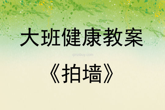 大班健康游戲活動拍墻教案反思