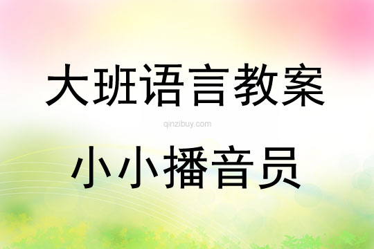 大班語言游戲小小播音員教案反思