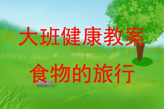 大班健康活動教案：食物的旅行教案(附教學反思)