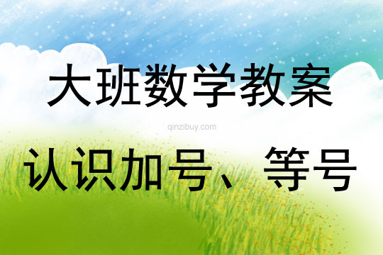 大班數(shù)學游戲活動認識加號、等號教案反思
