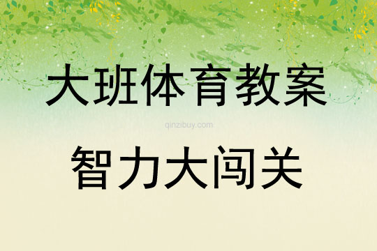 大班體育游戲智力大闖關教案反思