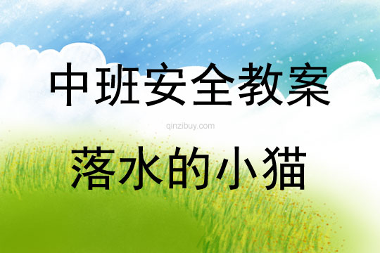 中班安全落水的小貓教案
