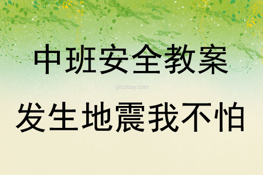 中班安全發生地震我不怕教案反思