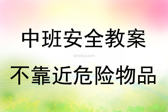 中班安全教育活動不靠近危險物品教案反思