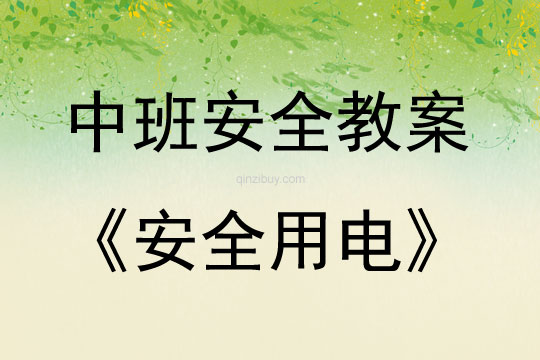 中班安全活動教案：安全用電教案(附教學反思)