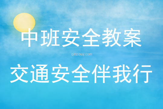 中班安全活動教案：交通安全伴我行教案