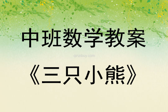 中班數(shù)學(xué)活動(dòng)三只小熊教案反思