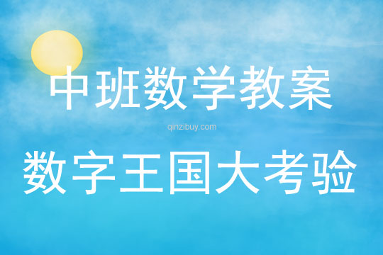 中班數(shù)學(xué)活動(dòng)教案：數(shù)字王國(guó)大考驗(yàn)教案