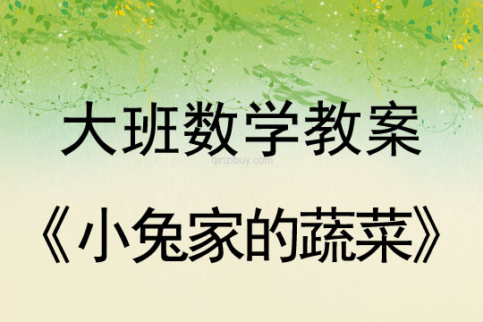 大班數(shù)學(xué)教案：小兔家的蔬菜（學(xué)習(xí)分類和統(tǒng)計(jì))大班數(shù)學(xué)教案：小兔家的蔬菜