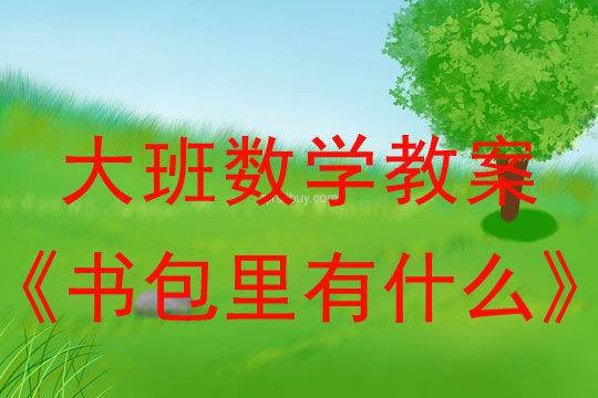 大班數學：書包里有什么大班數學：書包里有什么