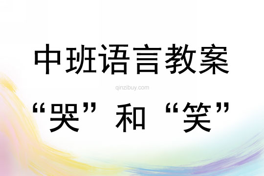 中班語言活動“哭”和“笑”教案反思
